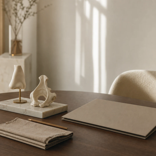 Illustrative editorial image: Editorial still life